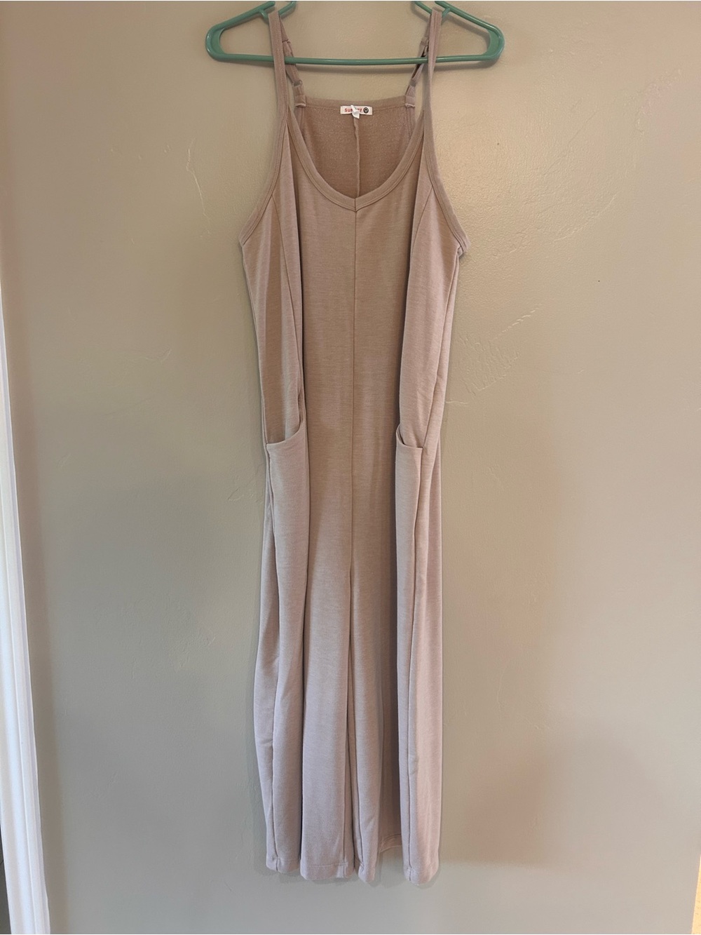 Sleeveless Romper in Light Taupe